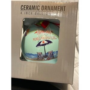 Clemson Tigers Margaritaville Ceramic 4 Inch Ball Ornament The Memory Company